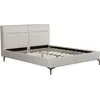 Image de Lit double en tissu design "Moritz" - 160 x 200 cm - Beige