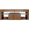 Image de Meuble TV design bois "Hugo" - 140 x 40 x 50 cm - Marron