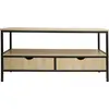 Image de Meuble TV avec tiroir style industriel "Detroit" - 113 x 40 x 55 cm - Beige