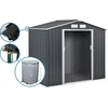 Image de Abri de jardin métal - "Vegas" - 5.29 m² avec gouttière et récupérateur d'eau - Gris