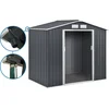 Image de Abri de jardin en métal "Vegas" 5.29 m² avec gouttière - Gris