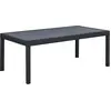 Image de Table jardin en aluminium extensible "Lagos" - 200/320 x 105 x 76 cm - Noir
