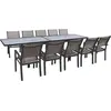 Image de Salon de jardin repas extensible "Lagos" - 200/320 x 105 x 76 cm - Taupe - 10 places