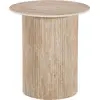 Image de table d'appoint, bout de canapé, table de chevet en céramique "Eclat" - 50 x 50 cm - Marron