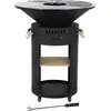 Image de Barbecue plancha brasero à charbon et bois "Cesar premium" - Ø 81 cm - Noir