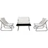 Image de Salon de jardin en métal avec coussins "Aria" - 4 places - Beige