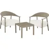 Image de Salon De Jardin En Métal Et Plastique "céora" - 2 Places - Taupe