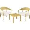 Image de Salon de jardin en métal et plastique "Céora" - 2 places - Jaune
