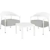 Image de Salon de jardin en métal et plastique "Céora" - 2 places - Blanc