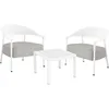 Image de Salon De Jardin En Métal Et Plastique "céora" - 2 Places - Blanc