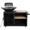 Image de Barbecue plancha brasero avec four à pizza "Maréchal" - Ø 81 cm - Noir
