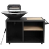 Image de Barbecue Plancha Brasero Avec Four À Pizza "maréchal" - Ø 81 Cm - Noir