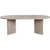 Image de Table basse en bois "Sable" - 60 x 119 x 40 cm - Travertin