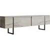 Image de Meuble TV en bois "Luxe" - 180 x 30 x 50 cm - TravertinNoir