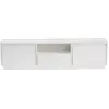 Image de Meuble TV en bois "Vanguard" - 160 x 29 x 42 cm - Blanc naturel