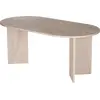 Image de Table à manger en bois "Sablin" - 180 x 89 x 75 cm - Travertin