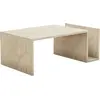 Image de Table basse en bois "Memo" - 86 x 50 x 32 cm - Travertin