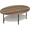 Image de Table basse en bois "Elis" - 90 x 60 x 36 cm - ChêneBlanc