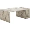 Image de Table basse en bois "Memo" - 86 x 50 x 32 cm - Marbre Freesia