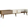 Image de Meuble TV en bois "Milan" - 180 x 35 x 40 cm - Crème de noix