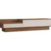 Image de Meuble TV en bois "Barko" - 160 x 35 x 35 cm - Pin atlantiqueBlanc