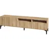 Image de Meuble TV en bois "Ross" - 180 x 35 x 52 cm - Chêne