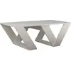 Image de Table basse en bois "Pipra" - 110 x 60 x 40 cm - Blanc