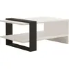 Image de Table basse en bois "Funda" - 80 x 55 x 35 cm - AnthraciteBlanc