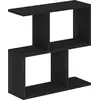 Image de Table basse en bois "Homemania" - 60 x 20 x 60 cm - Bois Noir