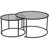 Image de Table de chevet "Aurum" en métal   80 x 80 x 43 cm   Noir et gris