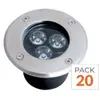 Image de Pack de 20 - Spot LED Encastrable Extérieur IP65 220V Sol 3W 80° - Blanc Neutre 4000K - 5500K
