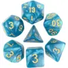 Image de HDP-21 lot de 7 Dés en boîte   16mm- Bleu nacré et or - HD Dice Dés - TI-EFD0022