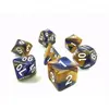 Image de HDB-08 Lot de 7 dés en boîte   Fusion Bleu sombre et or - HD Dice Dés - TI-EFD0042