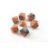 Image de HDB-10 Lot de 7 dés   Fusion Orange et argent - HD Dice Dés - TI-EFD0089