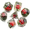 Image de Lot de 7 Dés Resine Polyédriques en boîte - Coccinelle - Epic Forge Dés - TI-EFD0098