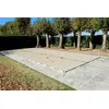 Image de Bâche d'Hivernage Beige 10,60 x 5,60 m pour Piscine Maximum 10 x 5 m avec Grille Centrale d'Evacuation - Fabrication Française - Direct Usine - 550 g/m² - Livrée avec Sandows Cabiclic + Pitons Crosse