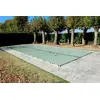 Image de Bâche d'Hivernage Amande 7,60 x 4,10 m Piscine Maximum 7 x 3,50 m avec Grille Centrale d'Evacuation - Fabrication Française - Direct Usine - 550 g/m² - Livrée avec Sandows Cabiclic + Pitons Crosse