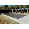 Image de Bâche Hivernage Anthracite 9,6x4,6 m Pour Piscine 9x4 m - Avec Grille Centrale d'Evacuation + Sandows Cabiclic + Pitons Crosse