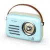 Image de Radio vintage portative Bluetooth bleue