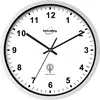 Image de Horloge analogique radio-pilotée blanche