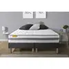 Image de Septnuits - Ensemble Matelas Sommier Memo Spring 160 X 200 Cm - Couleur : Gris