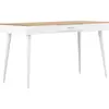 Image de Bureau blanc et chêne naturel, 134 x 59.2 x 75.6