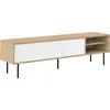 Image de Armoire TV en chêne naturel et blanc, 165 x 40 x 46