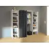 Image de Armoire Système de penderie - l. 112/185 cm - blanc & anthracite - EMERIC