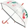 Image de Parapluie transparent réfléchissant pour enfants, rose flamant