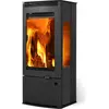 Image de Poêle à bois TALMA TRI VISION acier - vertical - 9,1kW - 45,8 x 105,8 x 43,8 cm