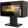 Image de Poêle à bois LARRY SUR PIED acier - horizontal - étanche - bûcher - 8,5kW