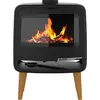 Image de Poêle à bois fonte 10kw noir - Supra - FR9016130B - kris