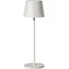 Image de Lampe de table touch sans fil en aluminium blanc LED KELLY WHITE blanc dimmable H38cm