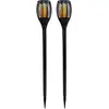 Image de Lot de 2 mini torches solaires effet flamme LED blanc chaud MINI MAITY SUN H70cm